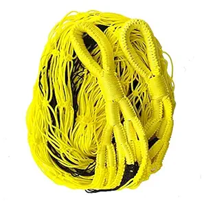 CRM TRADERS Handcrafted Nylon Rope Swing Hammock Garden Net Mesh Bed for Camping & Activities (Basanti&Black)