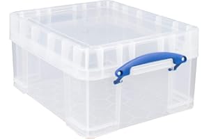 Really Useful Box 3 x 21 litres XL – 456 x 356 x 230 mm – Transparent.