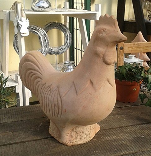 Huhn 44 cm hoch aus Terracotta Deko Garten Ostern Figur Tier - 2