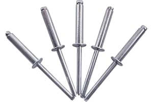 MARCOPOL Confezione da 50 rivetti ciechi 5,0 x 25 mm, testa a cupola aperta, rivetti a scatto, DIN 7337, rivetti in acciaio e mandrino in acciaio (50, 5,0 x 25 mm)