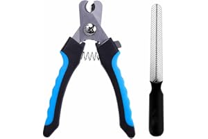 DDSHUN Dog Nail Clippers for Large, Medium and Small Breed Pet Nail Clipper Suitable for Dogs, Cats, Pets, Rabbits and Guinea Pigs With Safety Lock and Protective Guard to Avoid Over Cutting - Blue