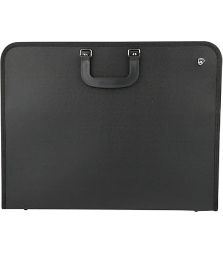 Artcare By Mapac – Portfolio A3 45x32x3,5 Cm – Matière Synthétique Cuir Noir – 20 Poches – Qualité Pro
