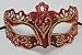 Produktbild Damen Rot und Gold Funkelnd Venetianische Maskerade Partei Karneval Maske
