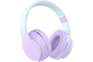 XUNPULS Słuchawki Bluetooth dla dzieci, bezprzewodowe słuchawki nauszne z mikrofonami, dźwięk stereo, czas odtwarzania 10 h, składane i regulowane słuchawki dla dzieci, zestaw słuchawkowy Bluetooth 5.1 dla