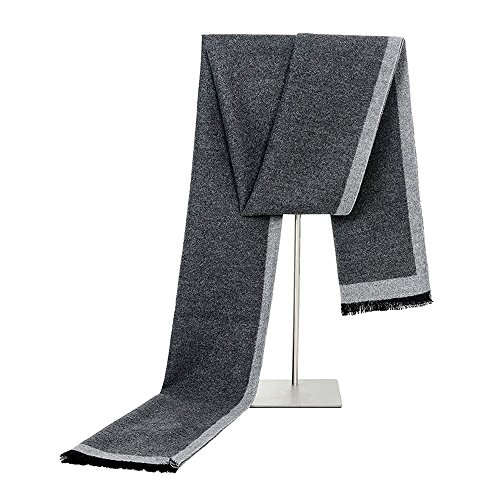 Eizur Homme Echarpe Longue en Cachemire Doux Chaude Foulard Neckercheif pour Automne et Hiver 180 * 30cm