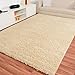 Produktbild Shaggy Hochflor Teppich Fluffy Creme - versandkostenfrei schadstoffgeprüft pflegeleicht antistatisch schmutzresistent robust strapazierfähig Wohnzimmer Schlafzimmer Kinderzimmer Flur , Größe Auswählen:120 x 170 cm
