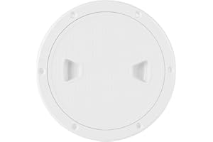 Akozon Tapa barco, Escotilla de inspección redonda de barco Cubierta de cubierta redondeada ABS marino Inspección Hatch Yacht RV Barco Accesorios(6 pulgadas)
