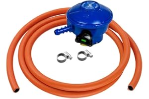 Calor GAS Brand Butane 21Mm Gas Regulator 2Mt Hose & 2 Clips