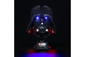 PIPART Kit d'éclairage LED pour casque Lego 75304 Star Wars Dark Vador - Kit de construction de construction - Kit d'éclairage uniquement, modèle LEGO non inclus (basique)
