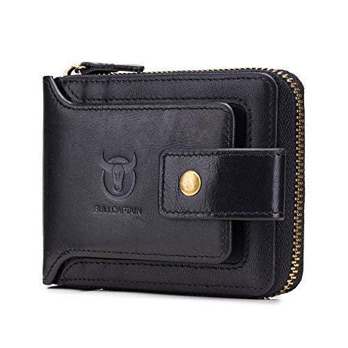 Preisvergleich Produktbild Geldbörse Herren Echtleder klein hochwertig Männer Portemonnaie Geldbeutel Herrenbörse