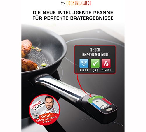 Tefal E55106 My Cooking Guide Pfanne, induktionsgeeignet, mit Modul zur Temperaturüberwachung, 28 cm - 4