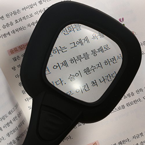 Kovira Lupa con luz LED/lupa iluminada de mano 6x - lente de vidrio de aumento para lectura iluminada de claridad súper alta, lupa joyería de manualidades