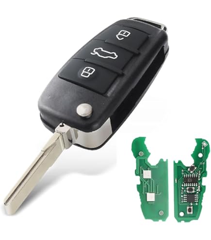 Coque Clé pour Audi A3 S3 A4 S4 A2 A6 A8 TT - 2 Boutons - Plip