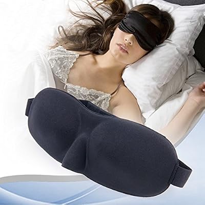 Coscelia Masque de Sommeil 3D Noir pour Dormir Masque de Nuit pour Sieste et Voyage