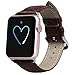 Produktbild V-MORO Ersatzband für Apple Watch Sereis 1 / 2 Armband, 38mm iWatch Band-Bügel-Kaffee-Brown-Premium-echtes Leder-Krokodil-Muster-Ersatzband mit Secure Metallschließe Schnalle für Apple-Uhr-Sport Edition (Schwarz, 38mm)