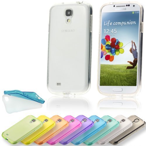 Silikon Soft Samsung Galaxy S4 i9500 Blickdicht   Transparent TPU H  lle Cover Skin Case Schale Bumper Tasche Etui Schutz  Transparent Farblos 