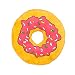 Produktbild Relaxdays XXL Plüsch Donut Kissen, Hochwertige Bestickung, Extra Dick, Dekokissen, Doughnut, Kuschelkissen, Pink Rosa
