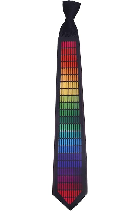 Cravate Lumineuse LED Avec Effets Sonores - Changement De Couleurs Et Clignotement Rythmé - Cravate Réglable Pour Fête, Mariage, Carnaval