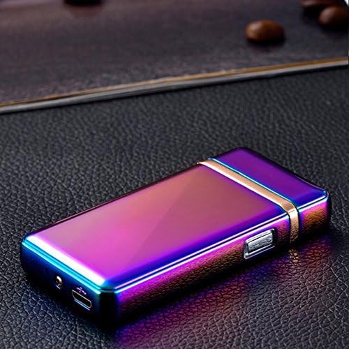 USB LIGHTER - NEW 2018 release !!! - Dual Arc Electric - TOP QUALITY!!! - Beautiful Multicoloured Finish  - Sensitive touch with Finger touch  Ignition -- Wind and Rain resistant - Electric Plasma Lighter  [Warranty] 