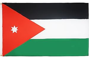 BANDIERA GIORDANIA 90x60cm - BANDIERA GIORDANA 60 x 90 cm - AZ FLAG