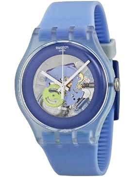 Swatch Unisex-Armbanduhr New Gent Cool Me Analog Quarz Silikon SUOS100