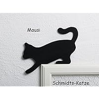 Kantenhocker Katze Mausi in schwarz