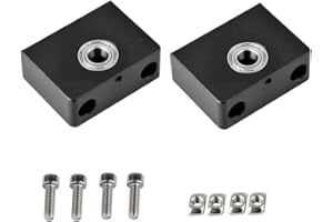 Euroharry 2 sztuki aluminium 8 mm oś Z wrzeciona Top Mount do CR-10 CR-10S, Ender 3 V2, Ender 3 Pro, metalowy uchwyt łożyska Z-Rod (2 szt.)