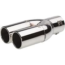 Embout D'échappement Rond Inox – Diamètre 63 Mm, Longueur 130 Mm – Montage Sur Tuyaux De 37 à 61 Mm – Look Sportif