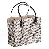 revistero de tela para sofa  Revistero de Suelo de Tela marrón clásico para salón Bretaña - LOLAhome