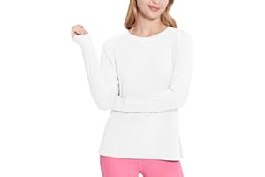 BALEAF Damskie topy treningowe z długim rękawem luźne sportowe koszule okrągły dekolt joga top bieganie wędrówki ragalańska koszulka SPF