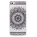 Produktbild MUTOUREN TPU Case-für Huawei P8 Lite Schutzhülle/Hülle/Handyhülle-Silikon-Kasten-Abdeckungsschutz - Ultra dünn Durchsichtig Kristall Anti-scratch Drucken Handycover-Mandala Schwarz