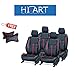 Hi Art Black And Red Leatherette Custom Fit Seat Covers for Maruti Baleno New - Complete Set with Neck Rests RS.3850.00