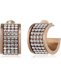Dyrberg/núcleo Damen-Pendientes de aro 15/02 Cula Rg Crystal acero inoxidable parte dorado 1,78 cm - 338267