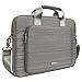 Price comparison product image Evecase 15-15.6 inch Laptop Classic Suit Fabric Shoulder Bag Carry Case Briefcase for Acer Apple Asus Dell HP Lenovo Samsung Toshiba Laptop Notebook Chromebook Ultrabook - Grey