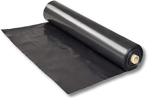 ‎DM-FOLIEN GMBH 1 Jumborolle 4 x 50 m, 150µ Folie Abdeckfolie PE-Folie Kunststofffolie Polyethylenfolie Schutzplane Schutzfolie Bauplane Allzweckfolie Abdunklungsfolie Holzabdeckfolie reißfeste schwarze LDPE Folie