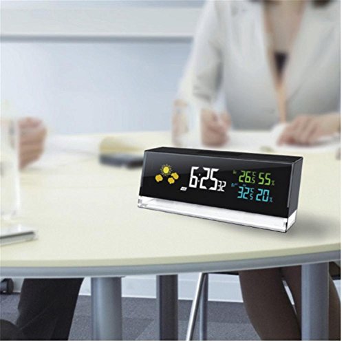 Preisvergleich Produktbild pengweiInnovative neue Wasser Cube Uhr / Wetterbericht ausgestrahlt Echtzeit-Temperatur und Luftfeuchtigkeit Anzeige / Wecker / Wetter , 1