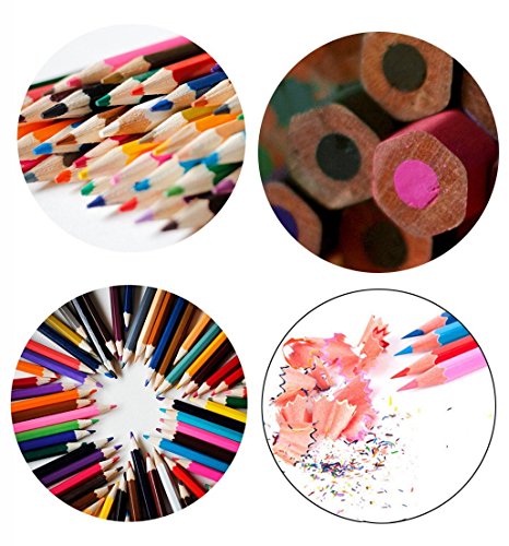 Feelily 72 Farben Aquarell Bleistift Set / Zeichnung Kunst Wasserlösliche Buntstifte Supplies Roll UP Waschbare Leinwand Bleistift wickeln für Artist Sketch, Aufrollbare Canvas Pencil Case Included - 4