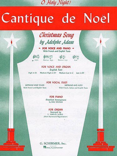 Adolphe Adam: Cantique De Noel (O Holy Night) for High Voice In E Flat.. Partitions pour Voix Haute, Accompagnement Piano