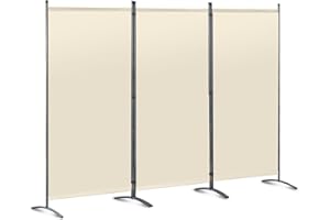 ‎ANGEL LIVING Angel Living Paravent 3tlg 250X170CM Sichtschutz Balkonbespannung Balkonsichtschutz Paravent Raumteiler Trennwand,Beige