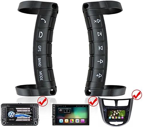 Universal Car DVD GPS Player Steering Wheel Wireless Remote Controller with Audio Volume Bluetooth Switch for DVD Player GPS Navigation System (10 keys)