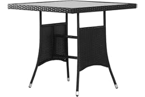 ‎VIDAXL vidaXL Gartentisch 80x80x74 cm Poly Rattan Balkontisch Terrassentisch Tisch
