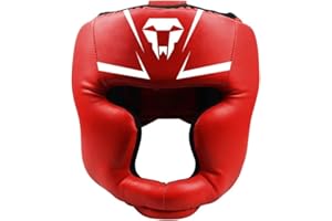 LANGRAY Casque de Boxe pour Enfant Adulte Résistant Aux Chocs Visage Oreille Protecteur Tête Garde Casque pour Boxe MMA Entraînement Muay Thai Kick Boxing Arts Martiaux Sparring