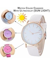 Luxurit Classy Analogue Color Changing Watch for Girls & Women-Premium Quality (White to Purple)