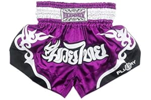 FLUORY Short Muay Thai,Haute Qualité Short Boxe Thaï Short MMA Kick Boxing pour Femme Homme Enfant Compétition D'entraînement de Combat.