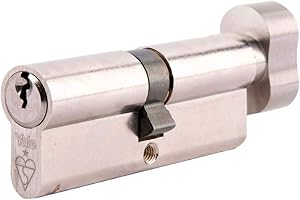 Yale PKMT3030-NP - KM Superior 1 Star Euro Cylinder Lock - Thumb Turn - 30/30 (70mm) / 30:10:30 - Nickel Finish - High Security - 2 Cylinders