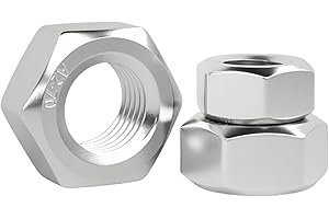 WZHUIDA Sechskantmuttern Edelstahl M4, 20 Stück DIN934 Mutter M4 Standard A2 V2A Edelstahl Sechskantmuttern, Regelgewinde Sechskant Mutter