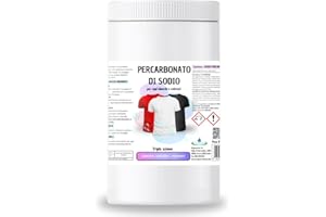 acquaverde | Percarbonato di Sodio Puro 1 Kg, Smacchiante, Sbiancante ed Igienizzante, Ecologico per il Bucato da 100 a 500 Lavaggi, Smacchiatore Bucato Efficace