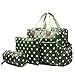 Produktbild Miss Lulu 4 Stück Tupfen-Baby-Windel-Wickeltasche Set (Green)