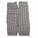 Produktbild ULTNICE Paar Dame Stricken Stulpen Socken Legwarmer (Hellgrau)
