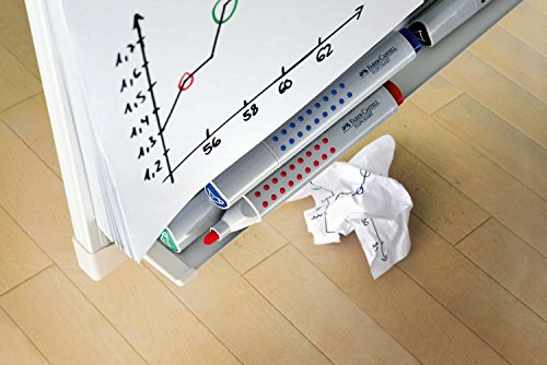 Faber-Castell 153504 – Flipchartmarker GRIP, mit Keilspitze, 4er Etui, Inhalt: rot, blau, grün und schwarz - 2